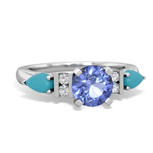 tanzanite-turquoise engagement ring