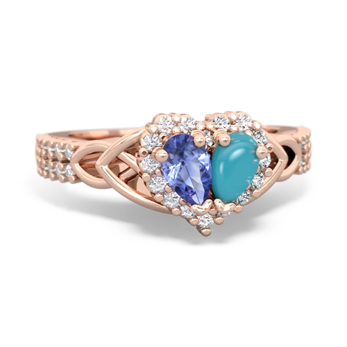 tanzanite-turquoise keepsake engagement ring