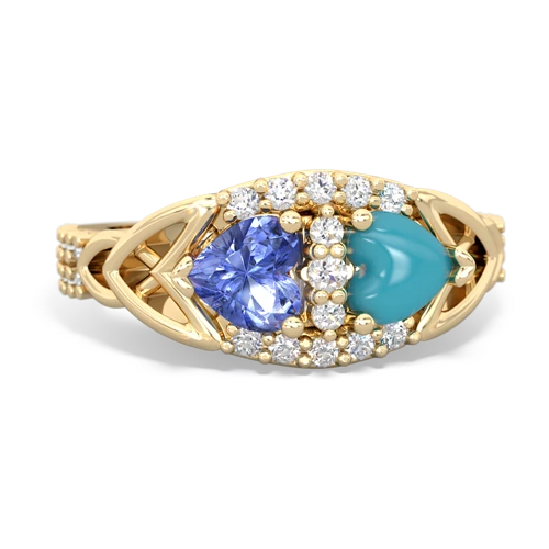 tanzanite-turquoise keepsake engagement ring