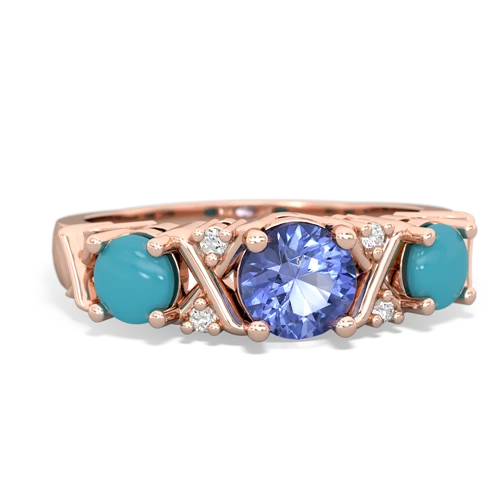 tanzanite-turquoise timeless ring