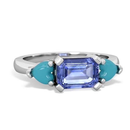tanzanite-turquoise timeless ring
