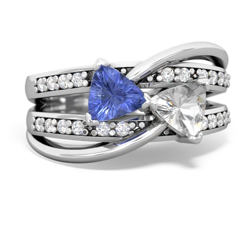 tanzanite-white topaz couture ring