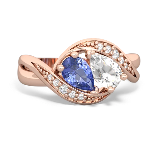 tanzanite-white topaz keepsake curls ring