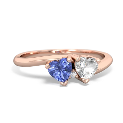 tanzanite-white topaz sweethearts promise ring