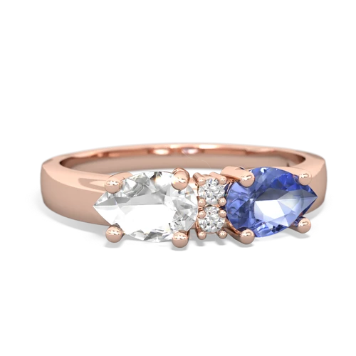 tanzanite-white topaz timeless ring