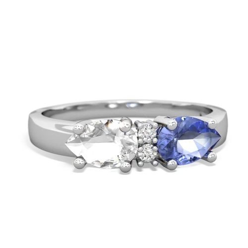 tanzanite-white topaz timeless ring