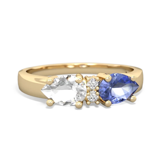 tanzanite-white topaz timeless ring