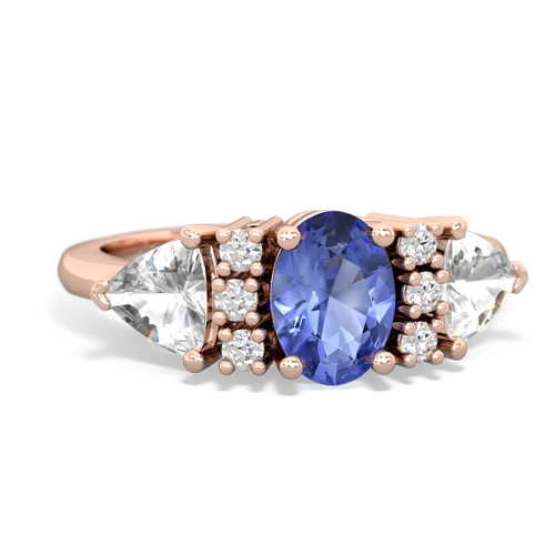 tanzanite-white topaz timeless ring