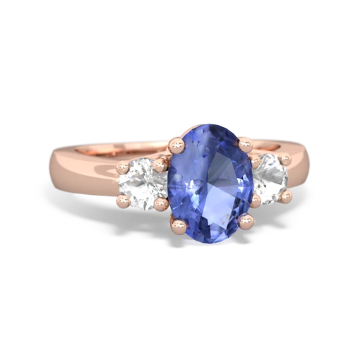 tanzanite-white topaz timeless ring