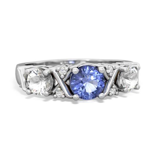 tanzanite-white topaz timeless ring