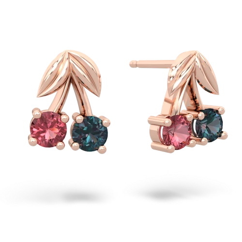 tourmaline-alexandrite cherries earrings