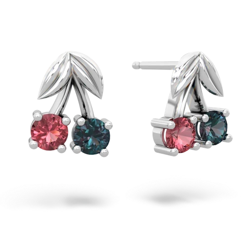 tourmaline-alexandrite cherries earrings