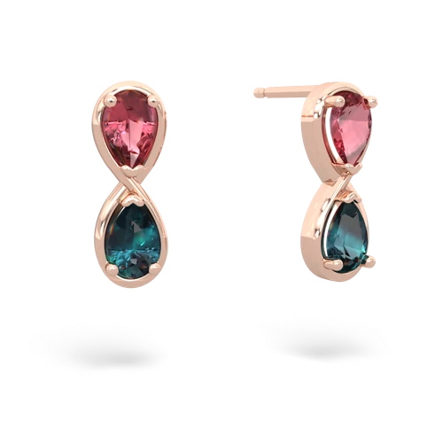 tourmaline-alexandrite infinity earrings