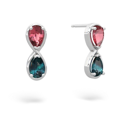 tourmaline-alexandrite infinity earrings