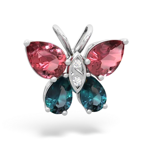 tourmaline-alexandrite butterfly pendant