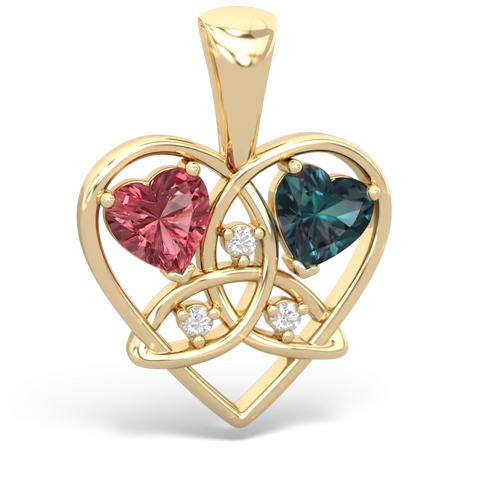 tourmaline-alexandrite celtic heart pendant