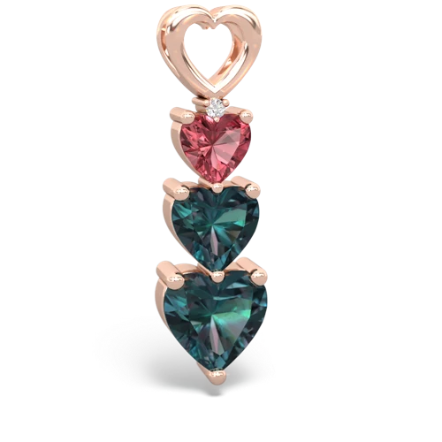 tourmaline-alexandrite three stone pendant