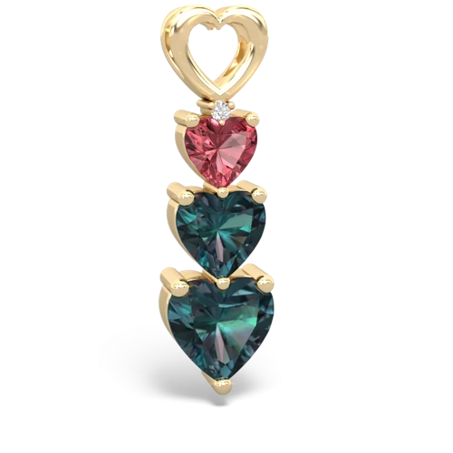 tourmaline-alexandrite three stone pendant