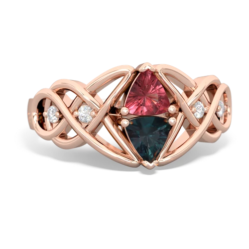 tourmaline-alexandrite celtic knot ring