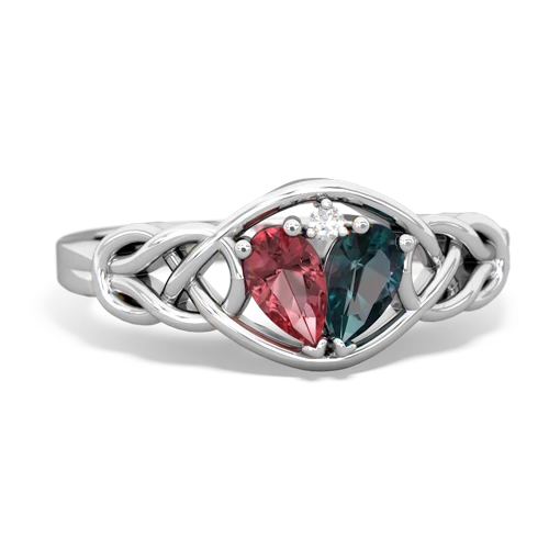 tourmaline-alexandrite celtic knot ring