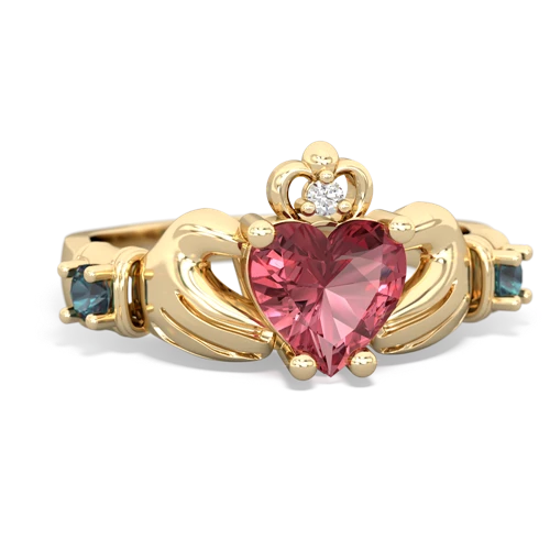 tourmaline-alexandrite claddagh ring