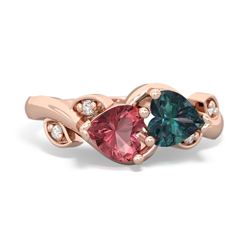 tourmaline-alexandrite floral keepsake ring