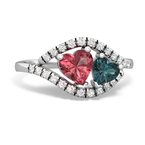 tourmaline-alexandrite mother child ring