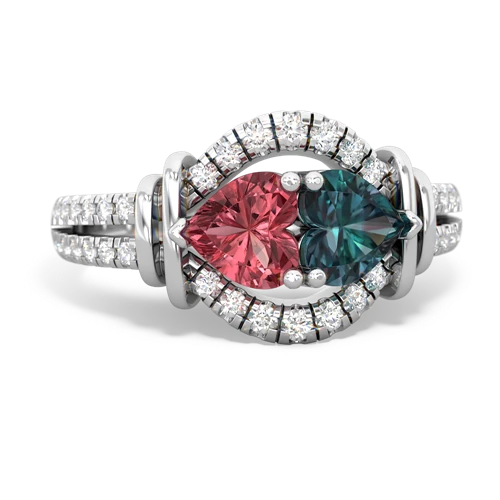 tourmaline-alexandrite pave keepsake ring