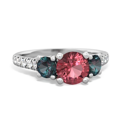 tourmaline-alexandrite trellis pave ring