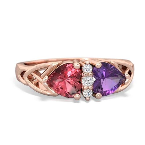 tourmaline-amethyst celtic ring