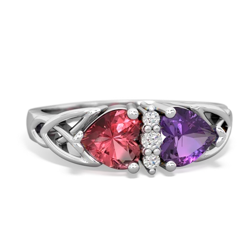 tourmaline-amethyst celtic ring