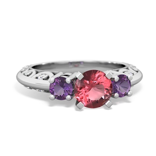 tourmaline-amethyst engagement ring