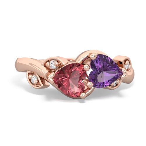 tourmaline-amethyst floral keepsake ring