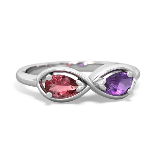 tourmaline-amethyst infinity ring