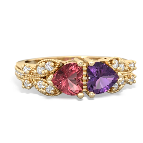 tourmaline-amethyst keepsake butterfly ring