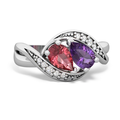 tourmaline-amethyst keepsake curls ring