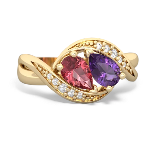 tourmaline-amethyst keepsake curls ring