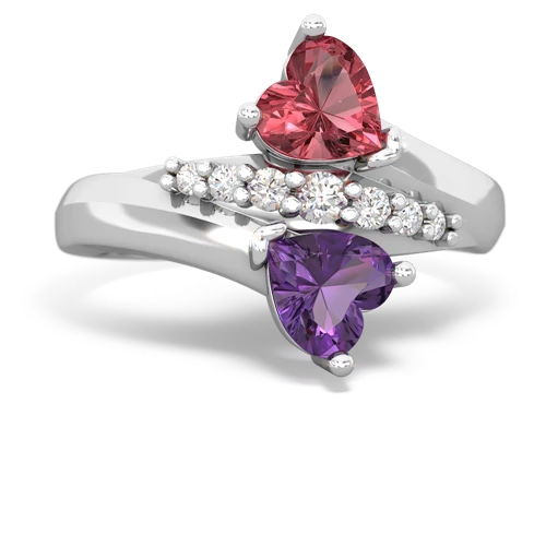 tourmaline-amethyst modern ring