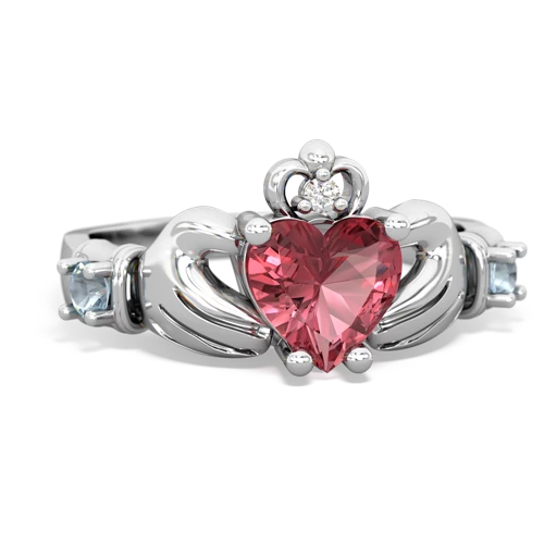 tourmaline-aquamarine claddagh ring