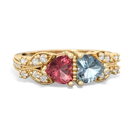 tourmaline-aquamarine keepsake butterfly ring