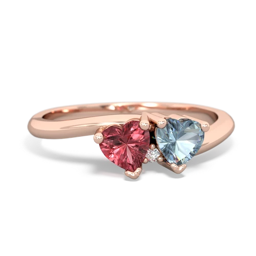 tourmaline-aquamarine sweethearts promise ring