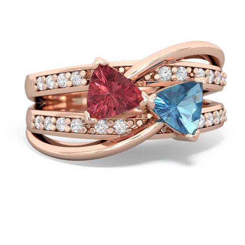 tourmaline-blue topaz couture ring