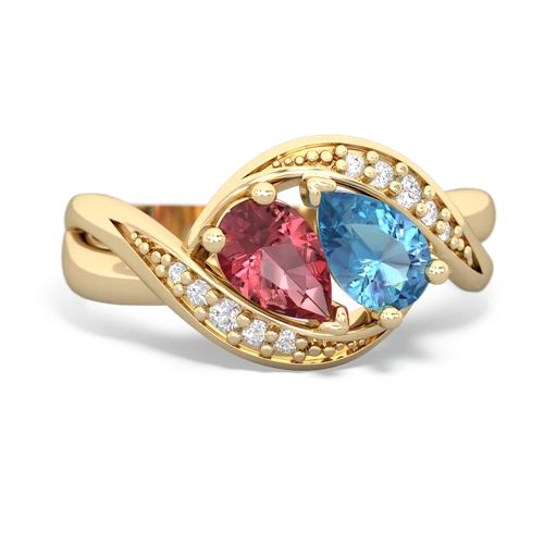 tourmaline-blue topaz keepsake curls ring