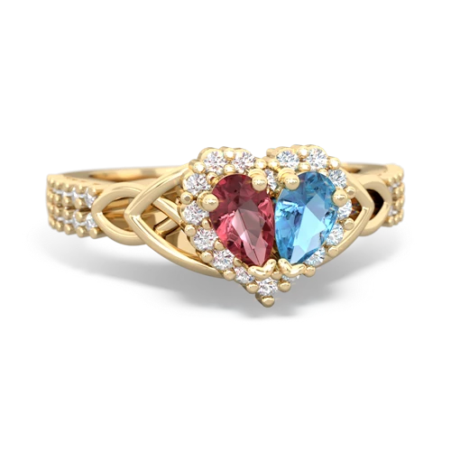 tourmaline-blue topaz keepsake engagement ring