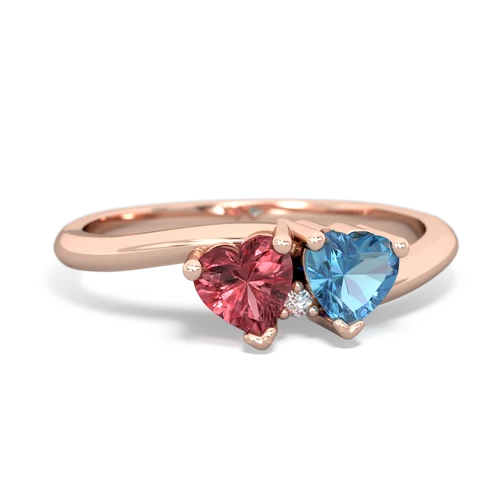 tourmaline-blue topaz sweethearts promise ring