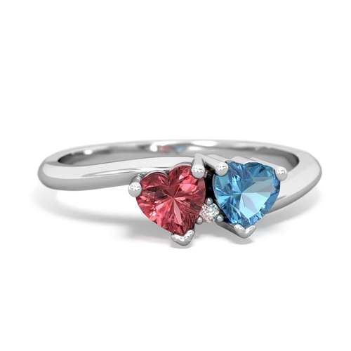 tourmaline-blue topaz sweethearts promise ring