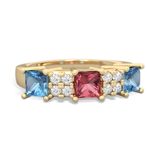 tourmaline-blue topaz timeless ring