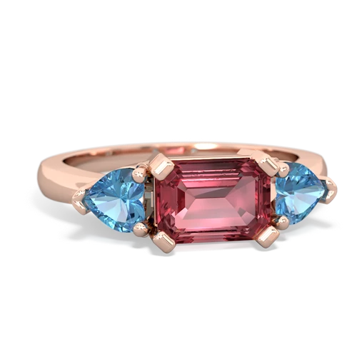 tourmaline-blue topaz timeless ring