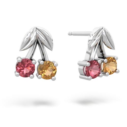 tourmaline-citrine cherries earrings