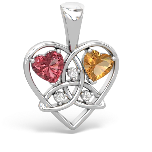 tourmaline-citrine celtic heart pendant